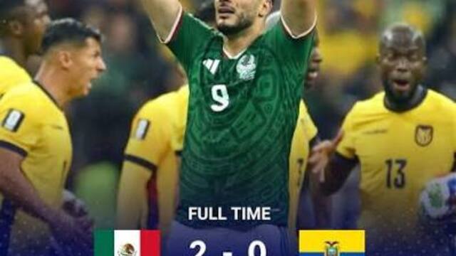 Meksiko Menang 2-0 atas Ekuador, Asa Tuan Rumah Menuju Gelar